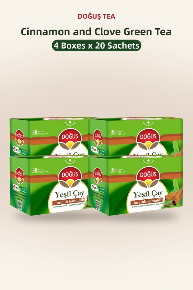 Cinnamon Clove Green Tea 20 Filtered Bags X 4 Boxes