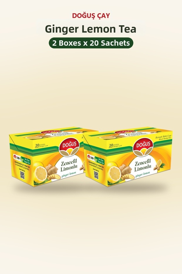 Ginger Lemon Tea 20 Filtered Bags X 2 Boxes