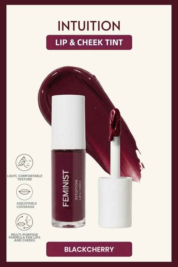 Blush Lipstick Eyeshadow Lip & Cheek Tint Burgundy – 3-in-1 Shimmering High Pigment Moisturizer