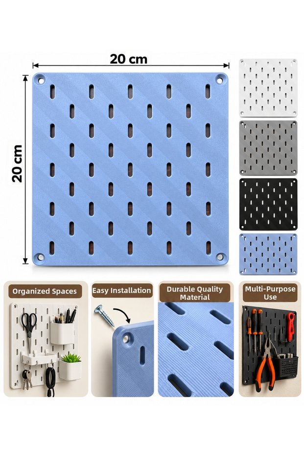 Multipurpose Organizer Board 20 cm X 20 cm | Color Can Change | 1 Piece |