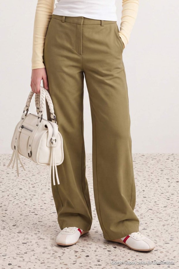 Dark Mink Barrel Molded Fabric Trousers Twoaw27Pl00071