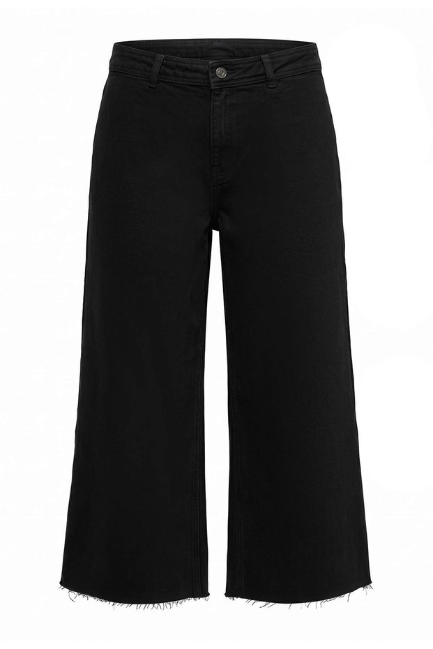 Black Regular Waist Culotte Jeans Twoaw26Je00045