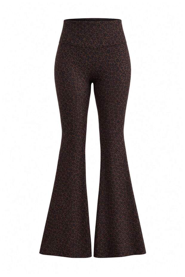Brown-Multicolor Brushed Scuba Leggings Sports Leggings Thmss26Ty00016