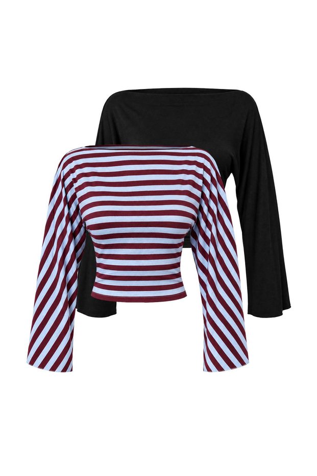 Black-Multicolor Blouse Twoaw27Bz00351