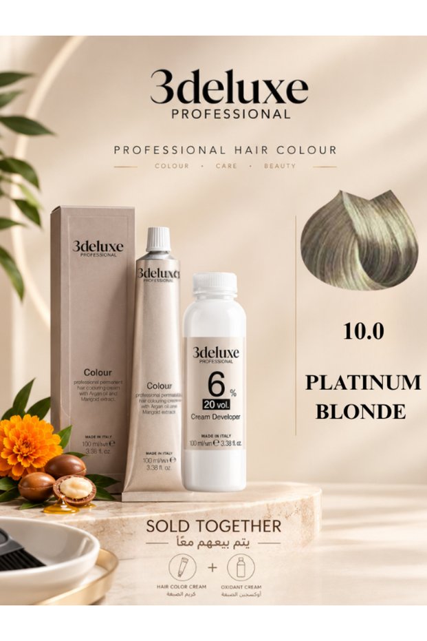 Hair Color Cream & Cream Developer 20 vol.(6%) β 100 ml Each Platinum Blonde 10.0