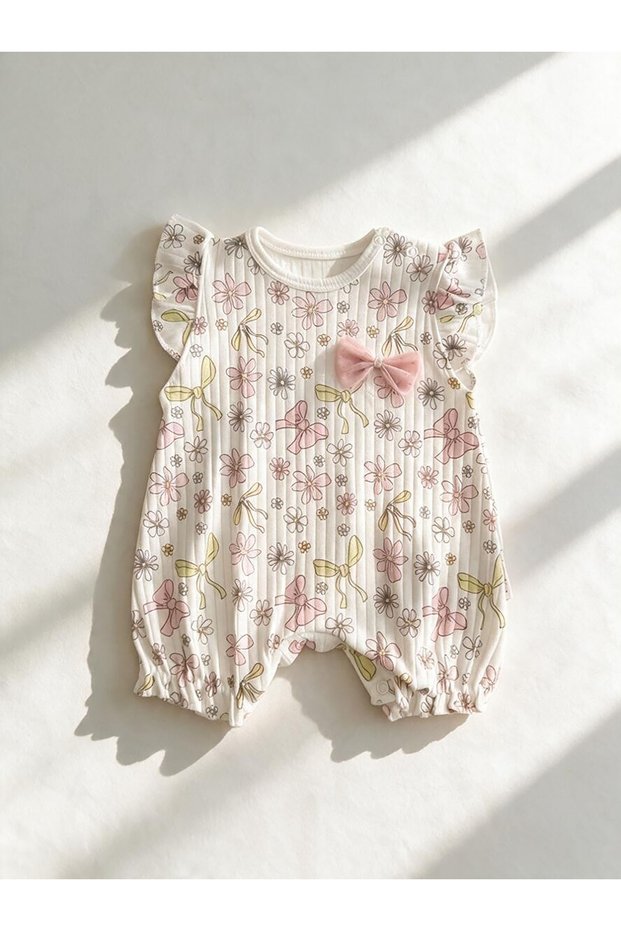 Baby Girl Jumpsuit with Floral Shorts