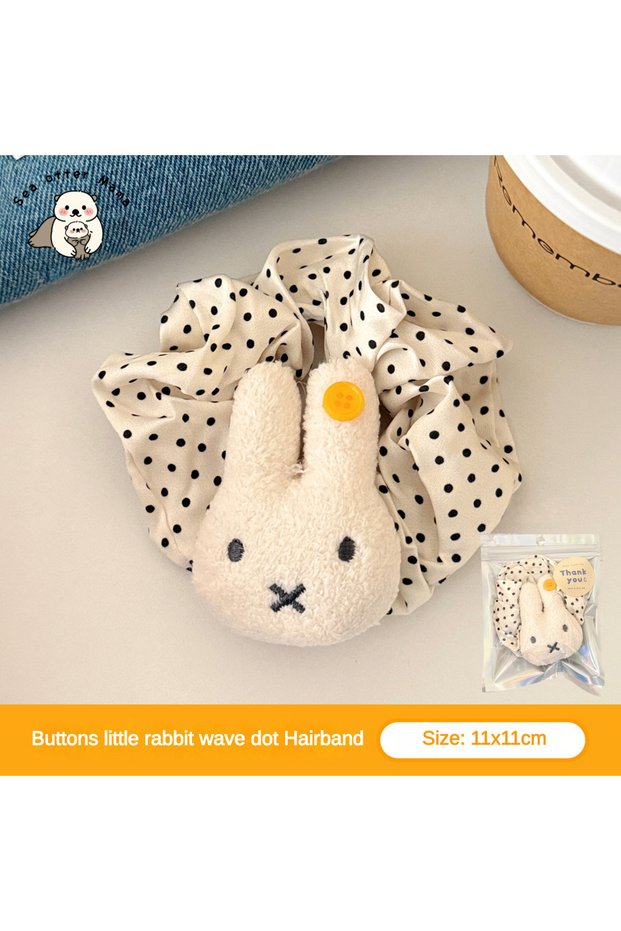 C 1/3 Pcs Cute Cartoon Bunny Hair Loop Ponytail Large Intestine Loop Hair Accessory Sweet Miffy Cosp