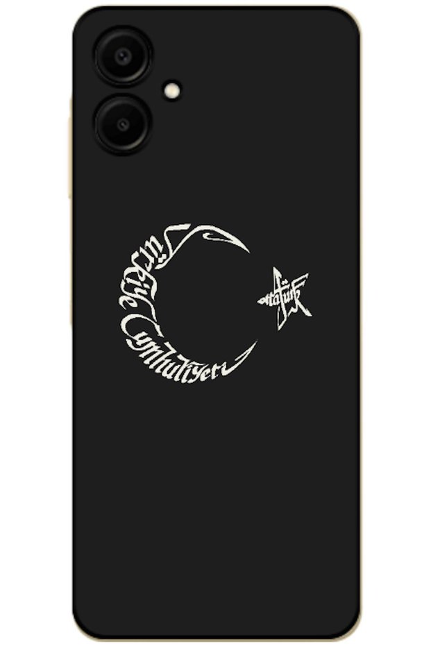 Samsung Galaxy A06 Compatible Case with Crescent Moon, Star, and Atatürk (Printed)