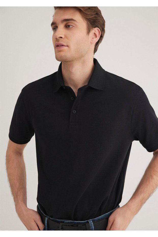 Black Black Polo T-Shirt Regular Fit / Regular Cut 0612520-900