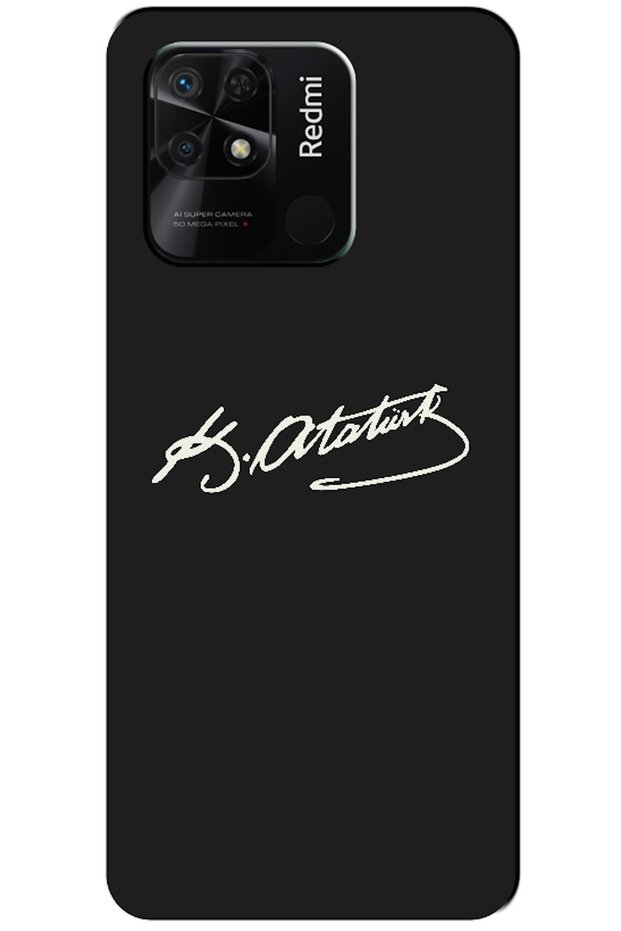Xiaomi Redmi 10C Compatible Case with Atatürk's Signature (Printed)