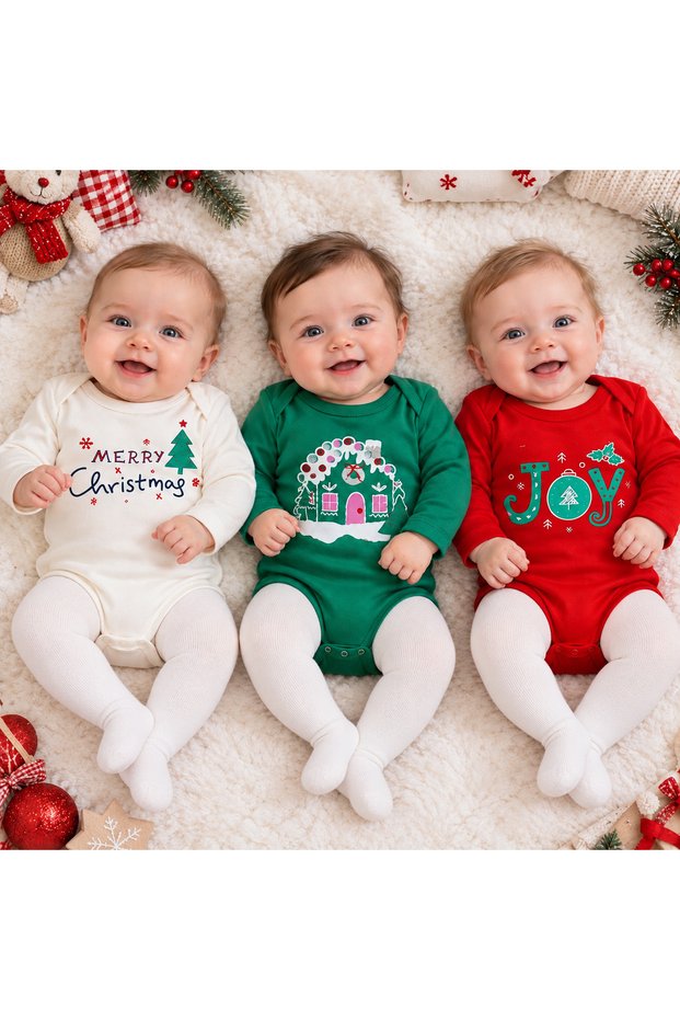 New Year's Concept 3-Piece Bodysuit