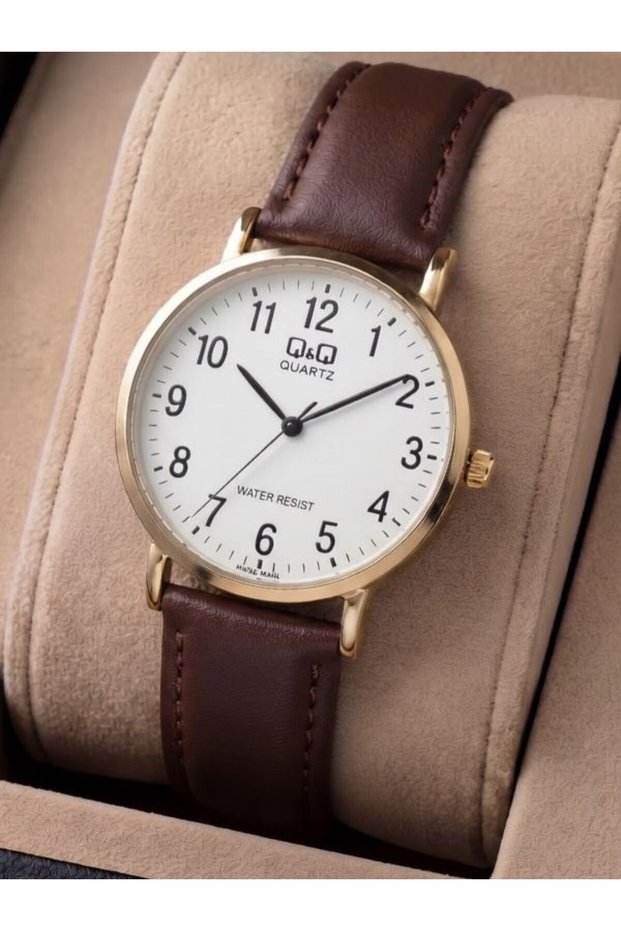 Numeral Leather Strap Women's Retro Wristwatch