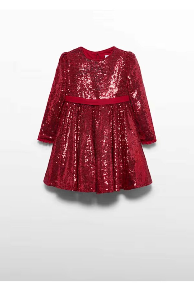 Girl's Sequined Evening Dress Red