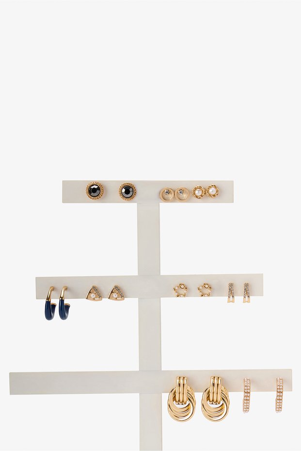 Gold Color Mara 10-Piece Earring Set