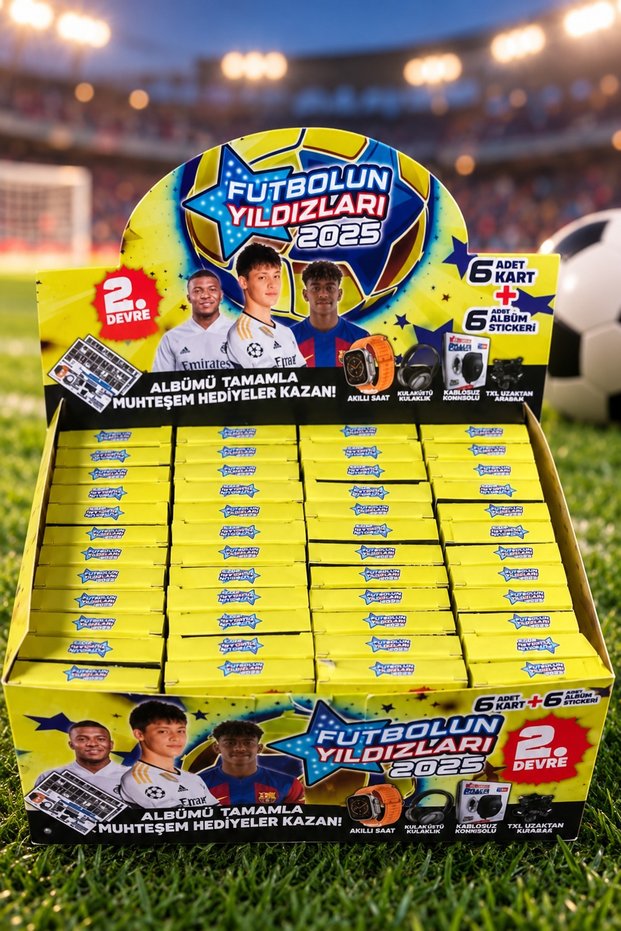 Football Player Cards 2025 5 Packs Football Game Card with Album