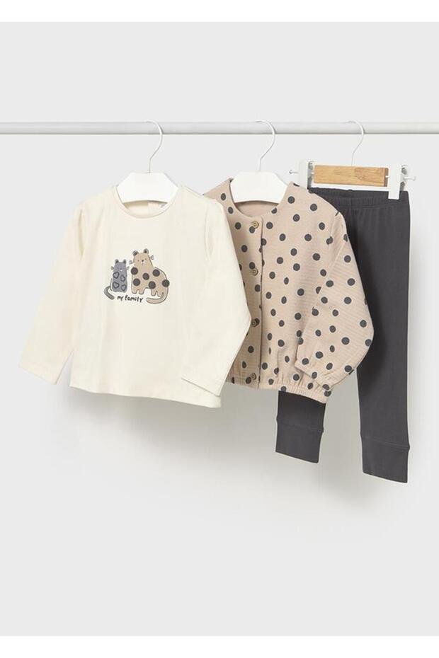 Baby Girl Polka Dot 3-Piece Tights Set