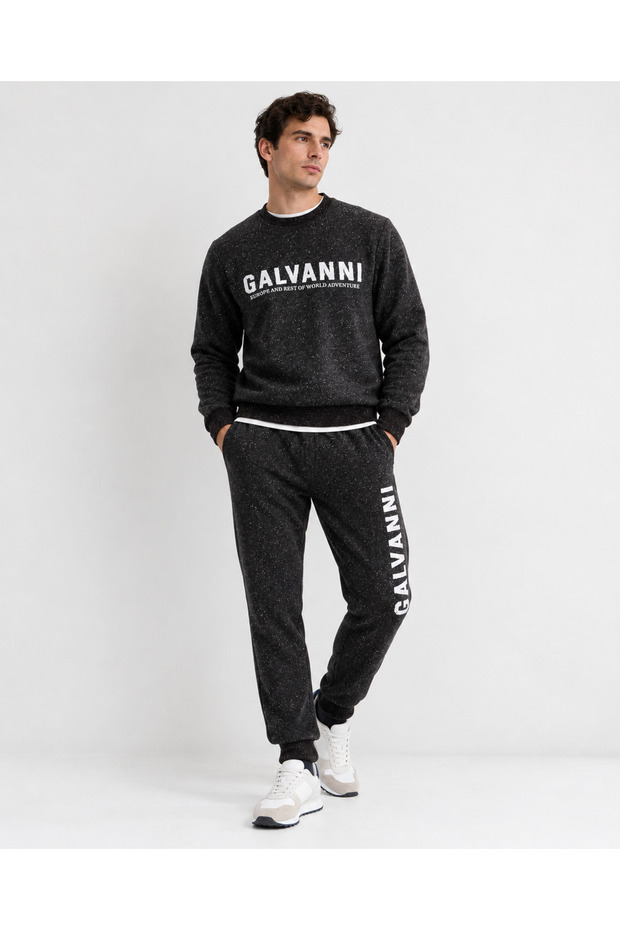 Men's 3 Threaded Black Tracksuit Set