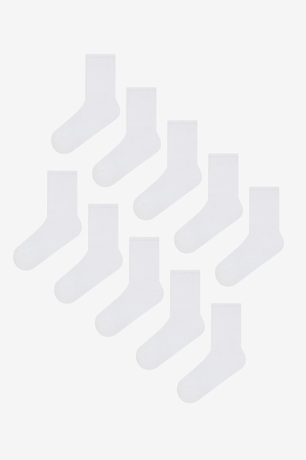 Ανδρικές κάλτσες Basic White 10 τεμαχίων