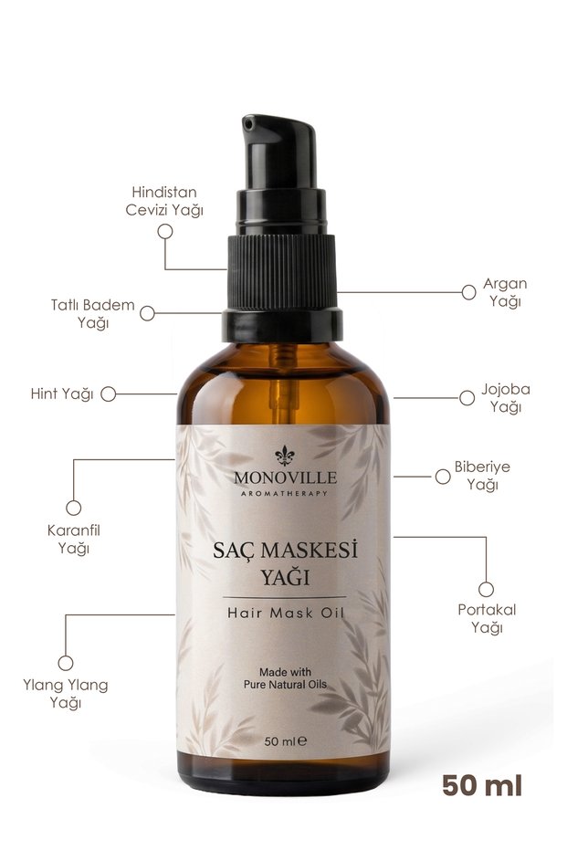 Hair Mask Oil 50 ml Glass Bottle (Hair Mask Oil)