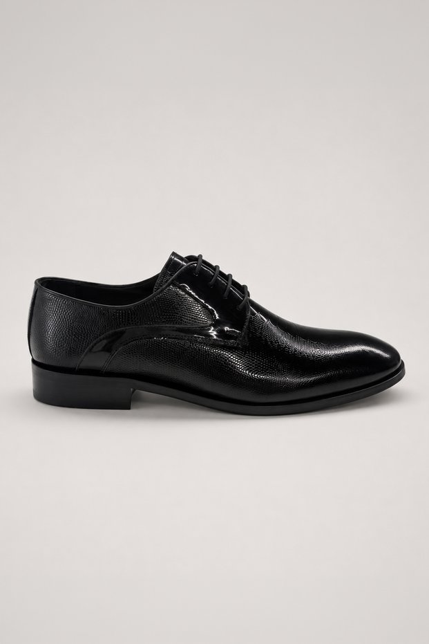 Men's Black Classic Patent Leather Neolit Sole Shoes