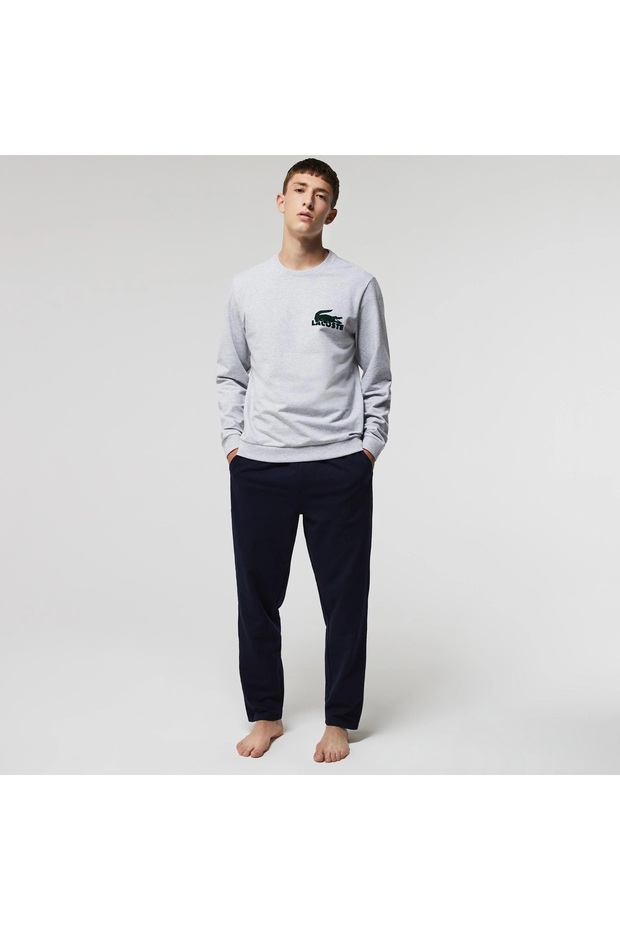 Rundhals and baumwoll-fleece sweater men's-sweatshirt