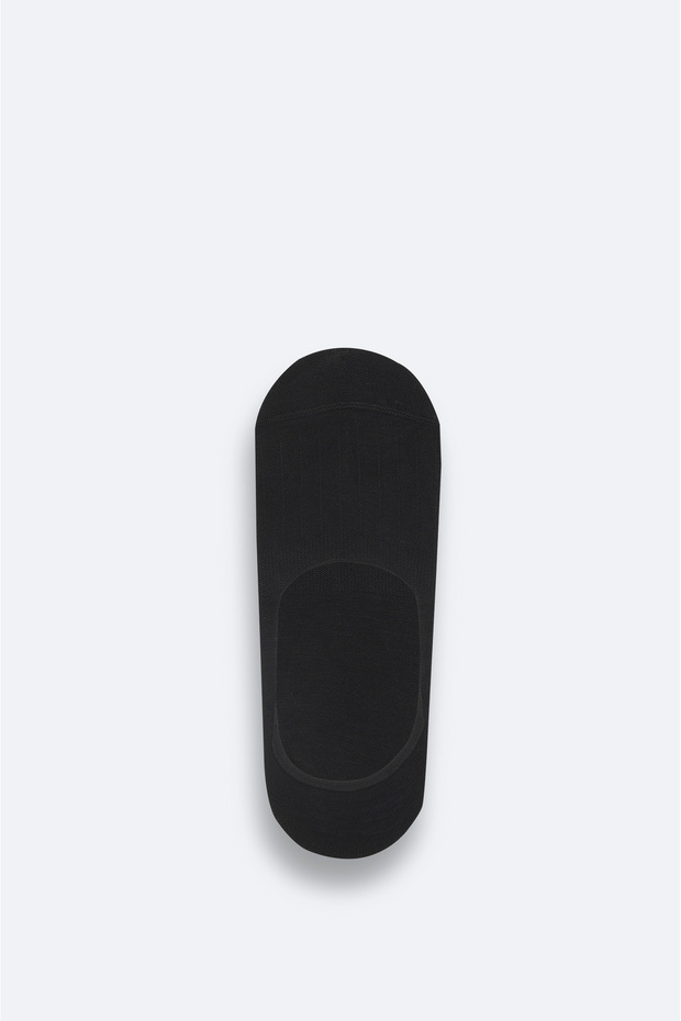 Men's Black Bamboo Blend Ballerina Socks B008518