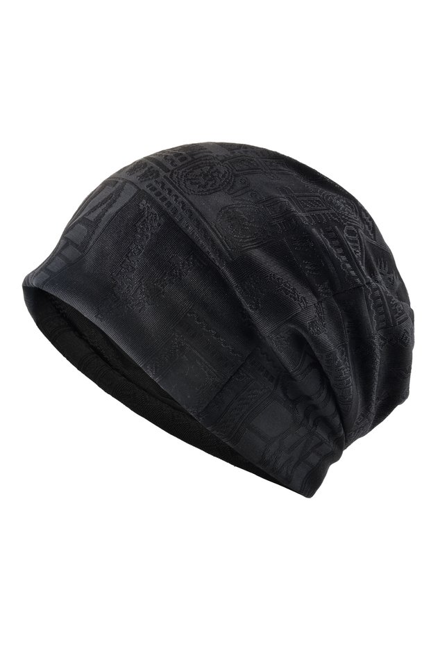 black Double Use Scarf Beanie Women Knitted Jacquard Hats Men Scarf Beanie Outdoor Hiking Cycling Tu