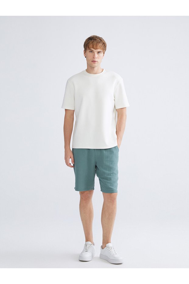I Normal Fit Muslin Men's Shorts from Freezen Store
