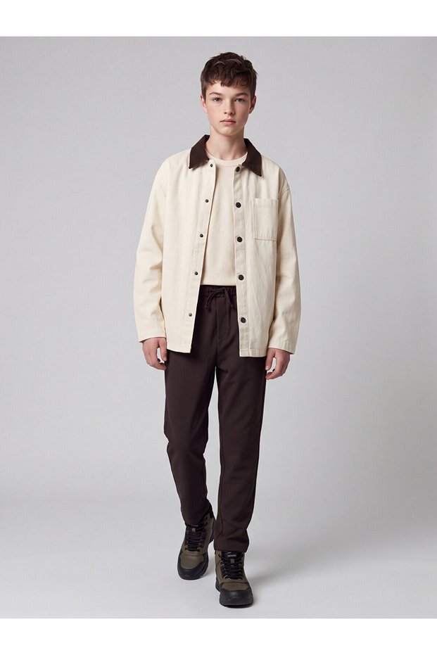 Özmarka New Season Brown Regular Fit Boys' Trousers