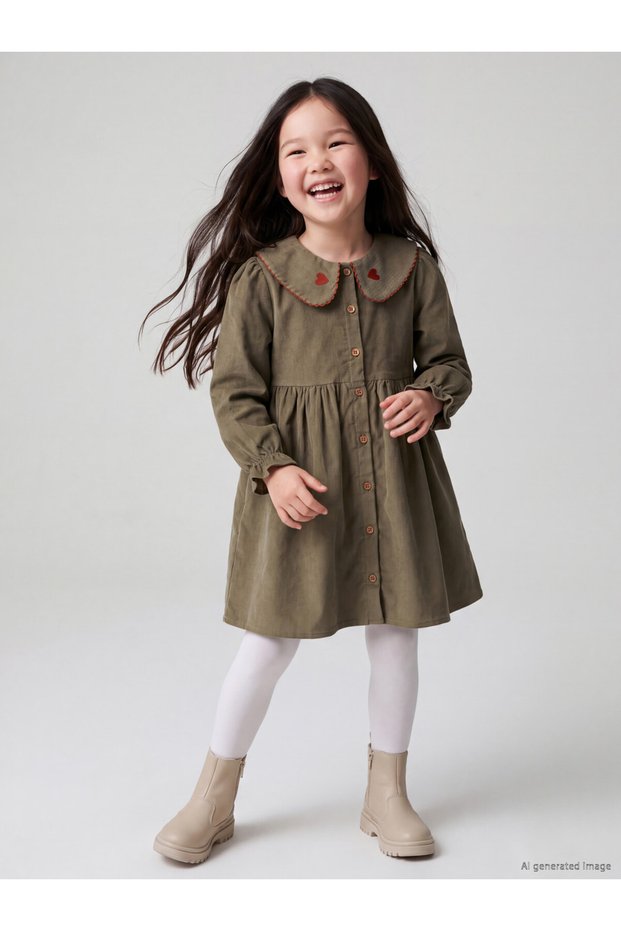 Quality Pieces from Çelebi Store: Bebe Roba Collar Embroidered Girls' Dress