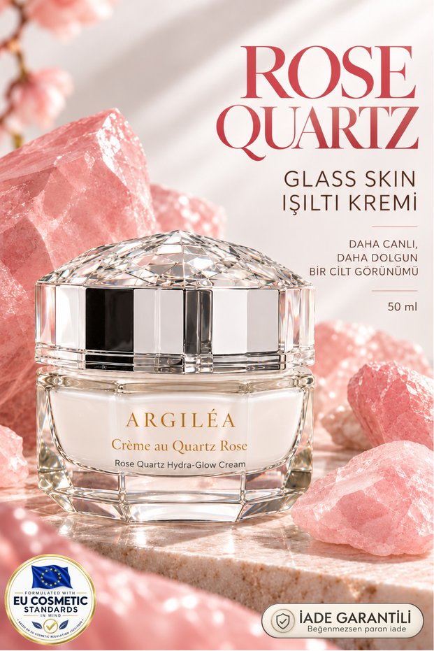 Pink Quartz Glass Skin Radiant Moisturizing Illuminating Face Cream | Ectoin Niacinamide 50 ml