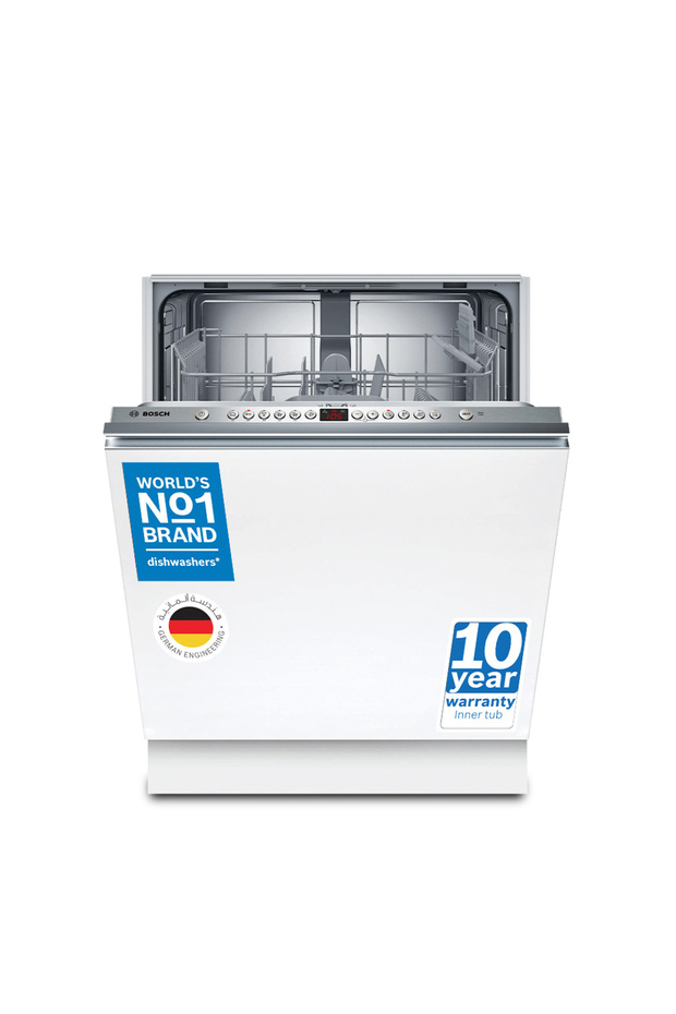 Fully Integrated Dishwasher, Series 2, Silver, 60 cm, Button Control, EcoSilence Drive, 46 dB,