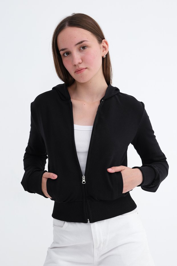 Hooded Zippered Sweatshirt H13348