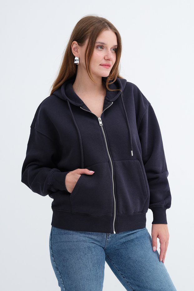 Zippered Sweatshirt H9476-1