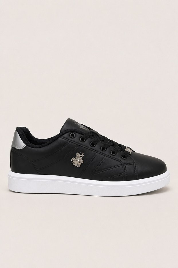 Women's Sneaker Shoes Black - White