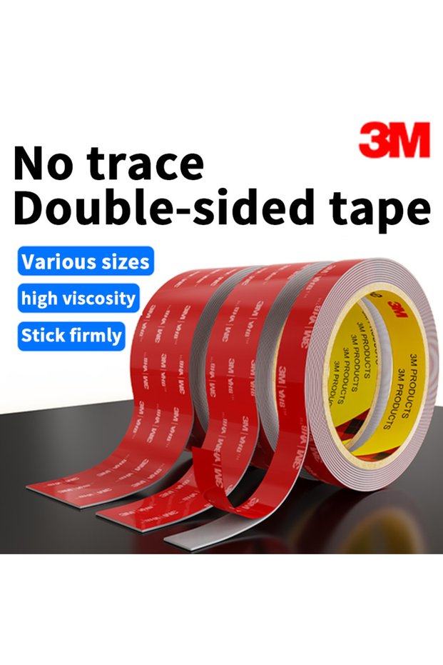 3M Length-3m-1.18in Width-2cm-0.78in 3M Strong Double-sided Adhesive Tape for Wall Decoration, Fixat