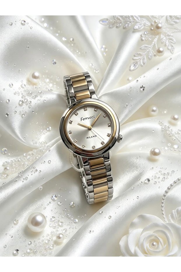 Ferrucci̇-(Gold&Silver) Women's Wristwatch