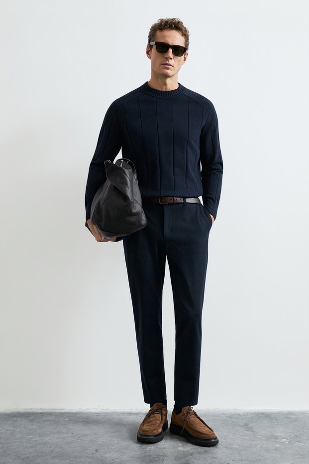 Grand Men's Sweater Navy Blue