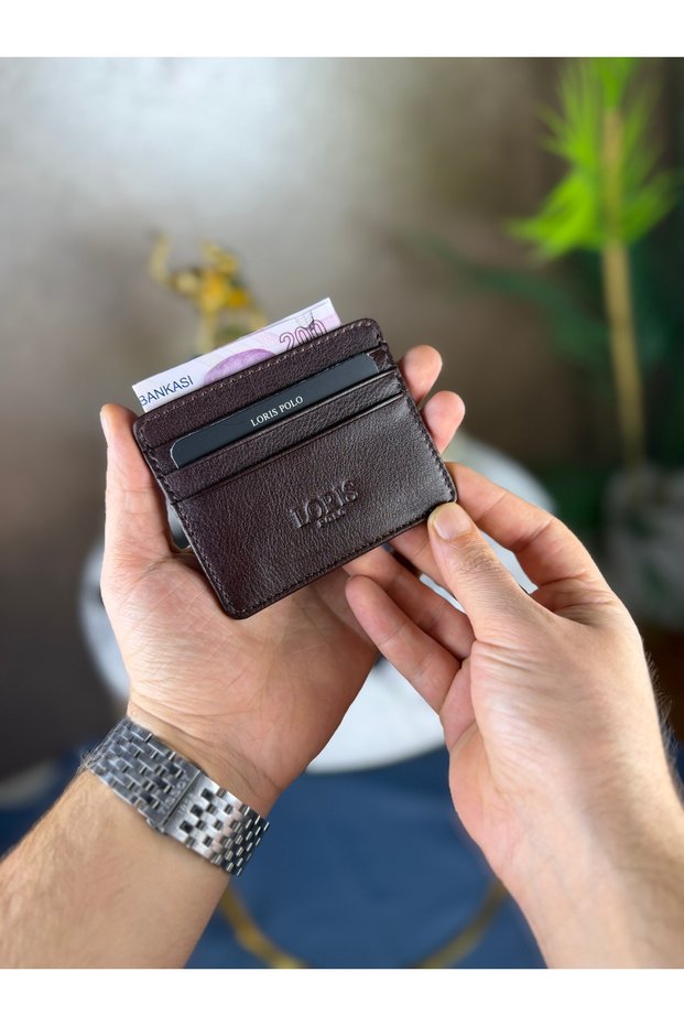 Haikiki Unisex Leather Slim Card Holder