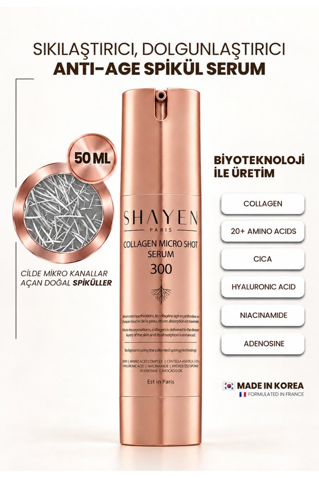 Micro Channel Technology™ Collagen Micro Shot Serum 300 - | Spicule, Firming, Anti-Dark Spot, Pore-Refining, Rejuvenating | Centella - Hydrolyzed Collagen, Niacinamide, Ceramide NP