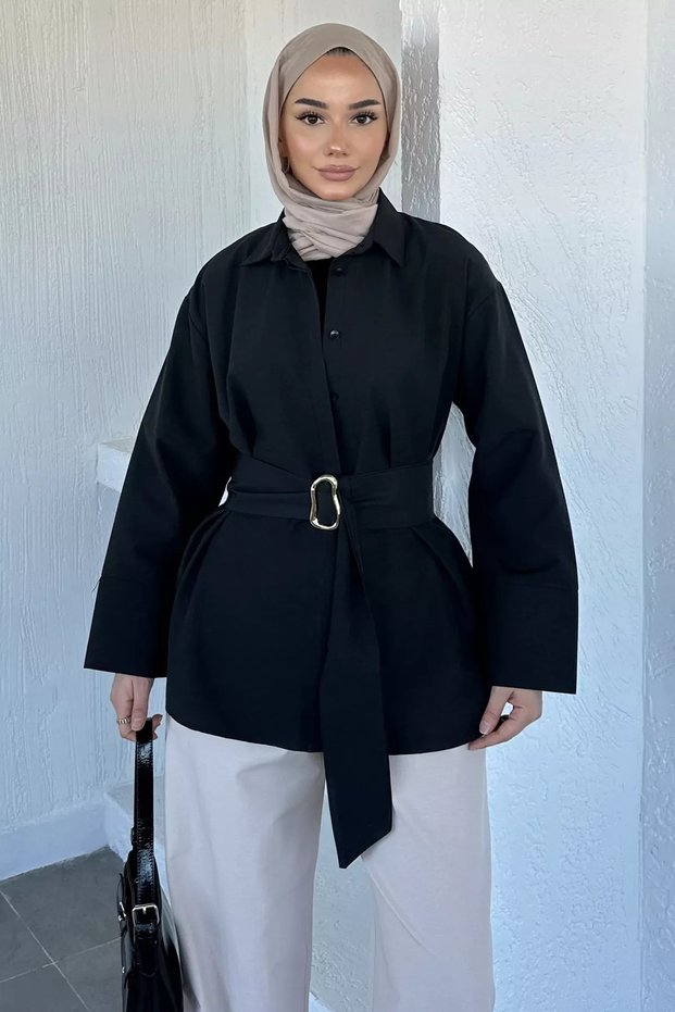Halter Belted Hijab Tunic