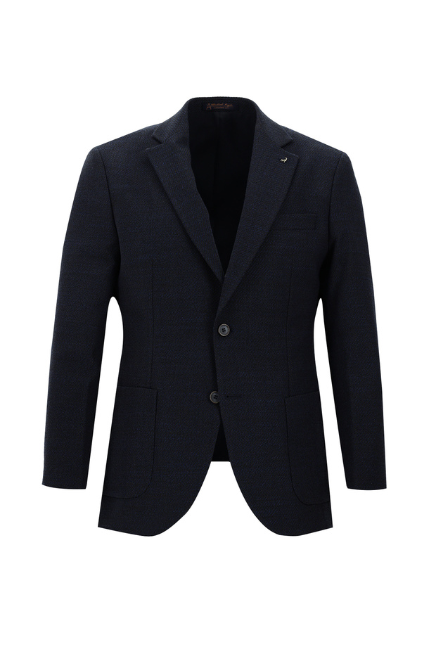 7 Drop Slim Fit Slim Fit Wool Patterned Sports Jacket