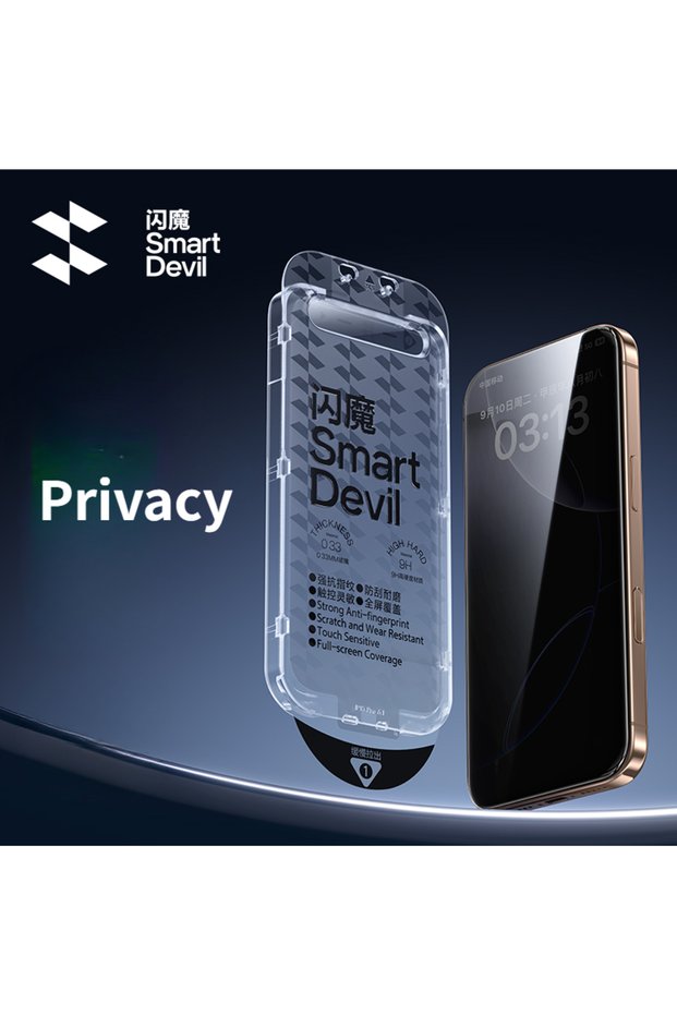 SmartDevil 2 pieces for iPhone 16 ProMax Privacy SmartDevil 1/2PCS HD Privacy Screen Protector for i