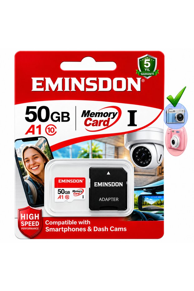 50Gb Memory Card Home Car Security Camera Compatible Phone Tablet Sd Card Class10