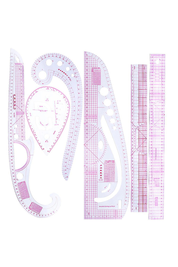 6PCS French Metric Ruler Clothing Fashion Ruler Curve Shaped Grading Rulers Sewing Tools for Sewing