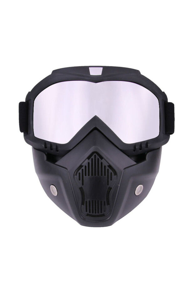 Silver lens Dustproof Motocross Glasses Adjustable Motorcycle Goggles Breathable Full Face Protectiv