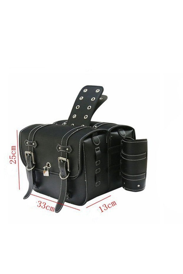 Big Size Black Luggage Tail Rear Bags For Sportster 883 1200 Honda Yamaha Suzuki Motorcycle SaddleBa