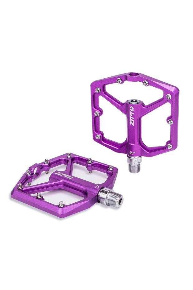JT07 Purple MTB Ultralight Flat Pedal CNC Aluminum Alloy AM Enduro Bike Smooth Bearings 9/