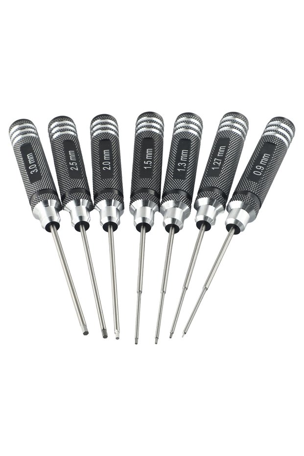 7Pcs HSS Hexagon Wrench Screwdrivers Tools 0.9-3.0mm For RC Model Screw Driver Hex Screw Driver Scre