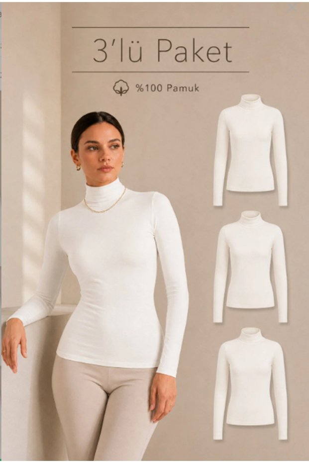 Women's Turtleneck Bodysuit (Three Pieces)